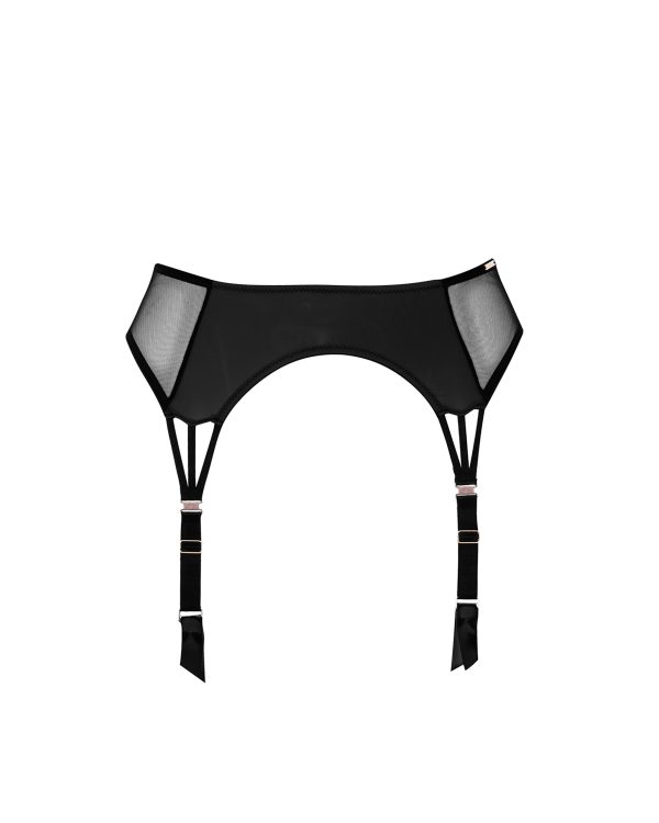 Bluebella Laura Black Suspender Belt with Mesh