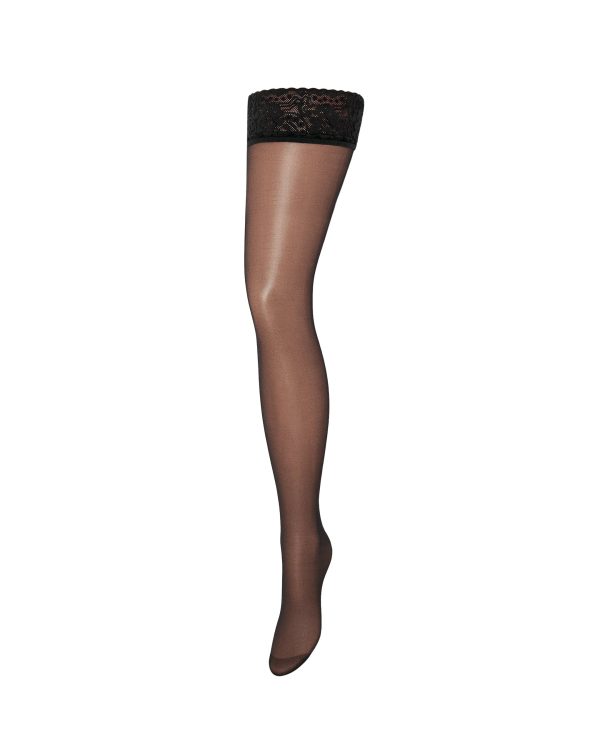 Bluebella Plain LegLace Top Hold Ups Black