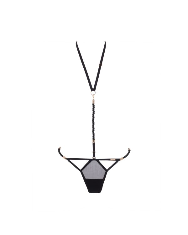 Bluebella Valerian Harness Thong BlackGold