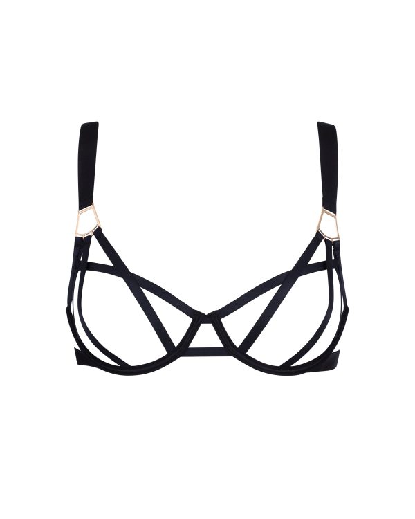 Bluebella Salma Open Bra Black