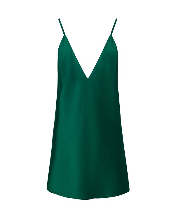 Bluebella Clea Luxury Satin Short Chemise Aventurine Green