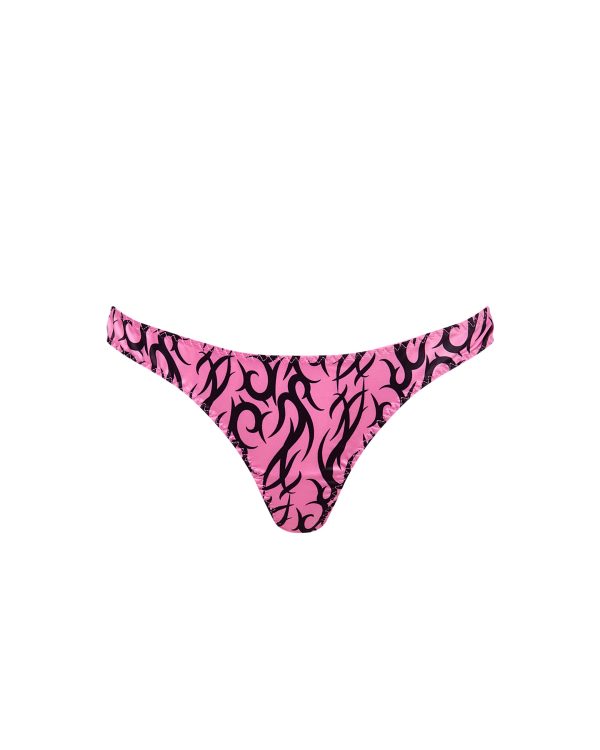 Bluebella BB x Ashley Williams Tattoo Print Luxury Satin Thong