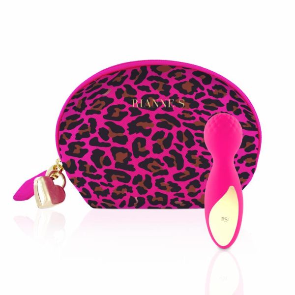 RS Essentials Lovely Leopard Mini Wand vibrator Pink