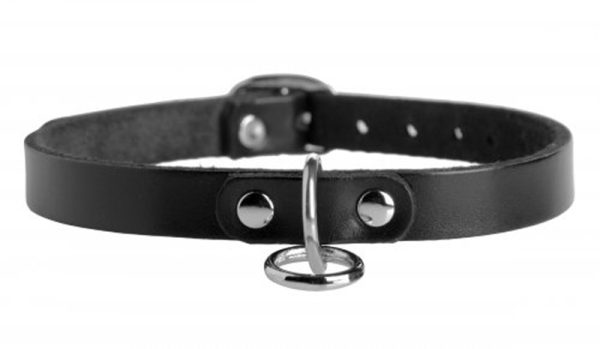 Unisex Leather Choker with O Ring