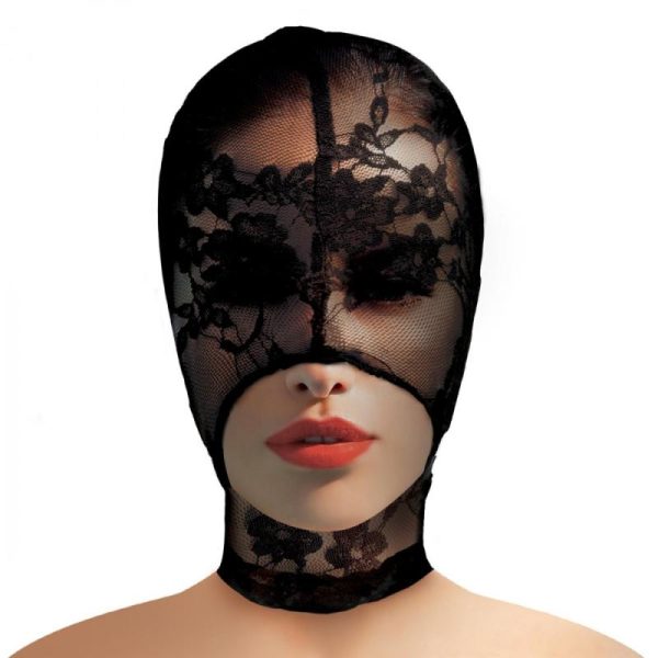 Lace Seduction Bondage Mask Black