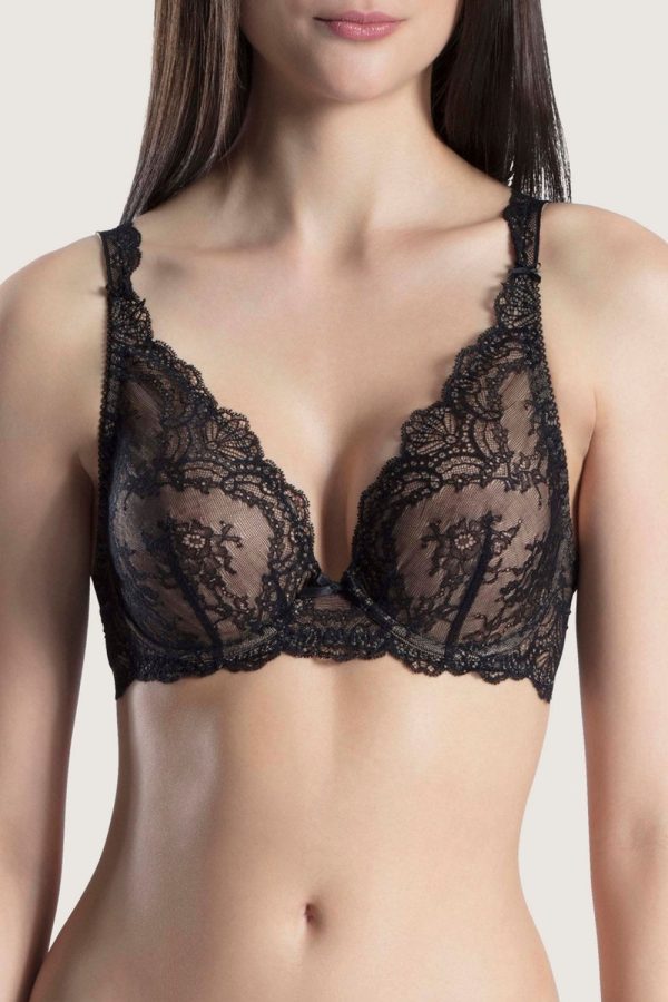 Aubade Danse des Sens Triangle Plunge Bra Size 38E