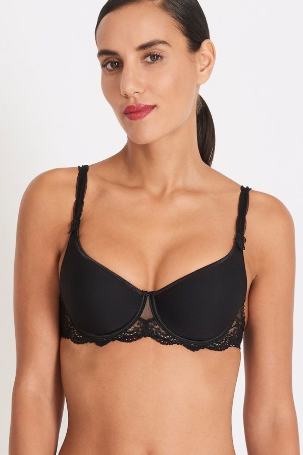 Aubade LaposAmour Noir T Shirt Bra Size 32D