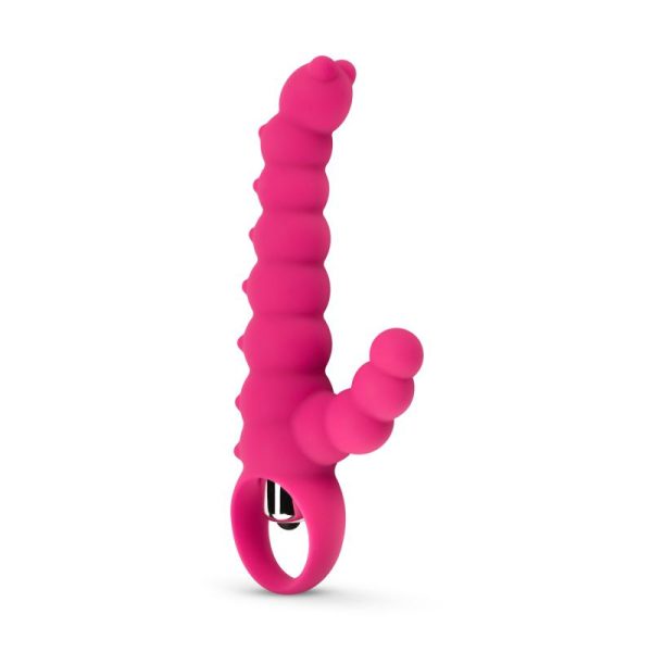 Ribbed Tarzan Vibrator Pink