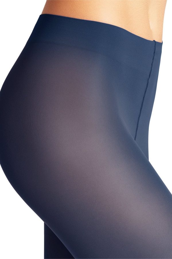 Falke Pure Matt 50 Opaque Tights Colour Lapis Blue Size L