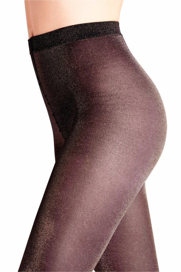 Falke Refulgence Sparkly Tights Colour Barolo Size L