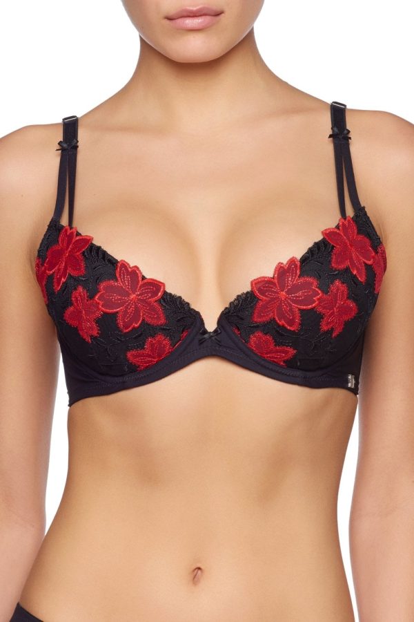 Millesia Sensuelle Push Up Bra Red 32D Size 32D