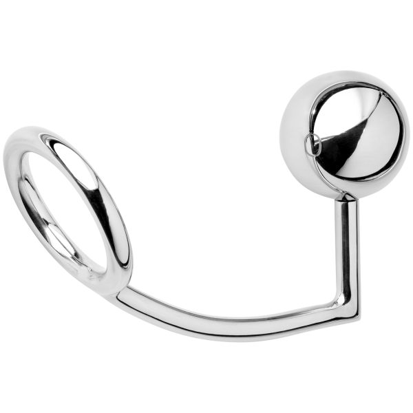 Rimba Cock Ring with an Anal Bead Silver M