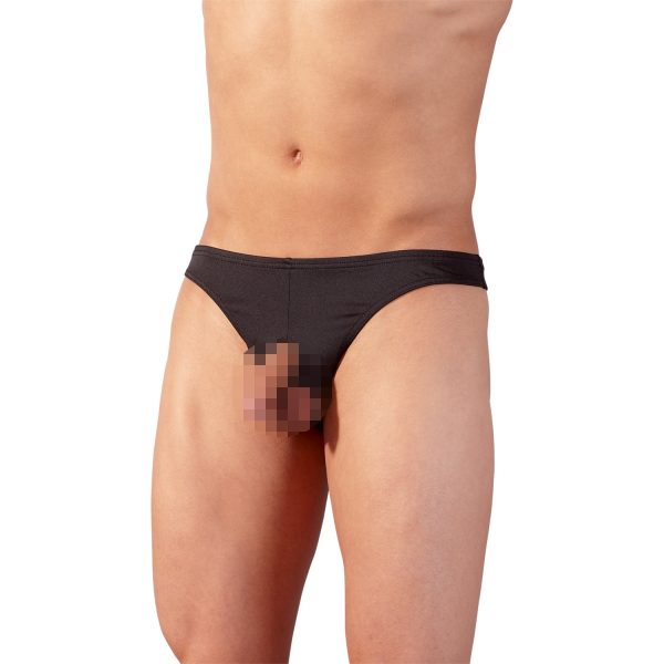 G String with Open Front for Men Black S