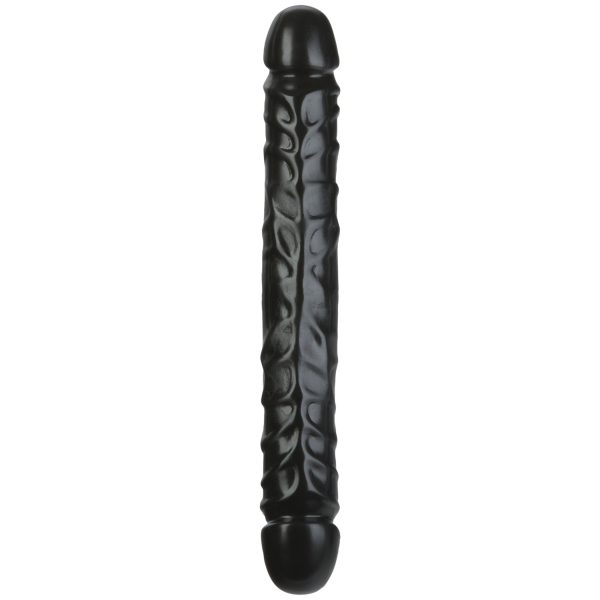 Doc Johnson Jr Veined Double Dildo Black