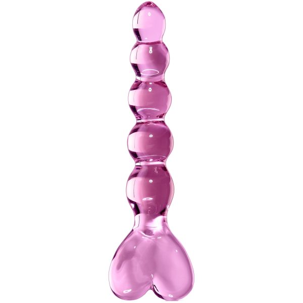 Icicles No 43 Heart Glass Dildo Pink