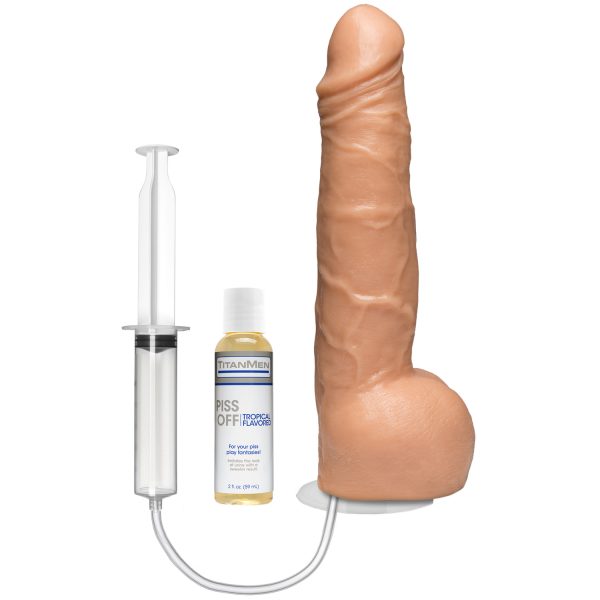 TitanMen Piss Off Vac U Lock Ejaculating Dildo Brown