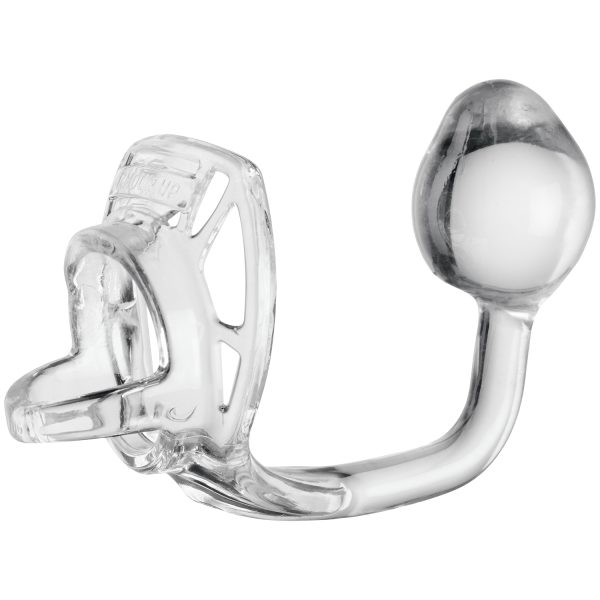 Perfect Fit Armour Tug Lock Butt Plug and Cock Ring Clear