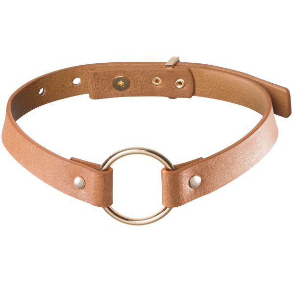 Maze by Bijoux Indiscrets Single Choker Collar Brown