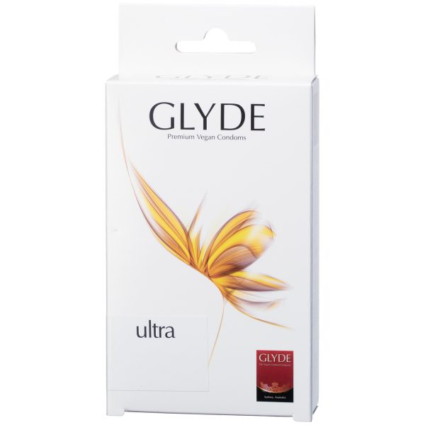 Glyde Ultra Vegan Condoms 10 Pack Clear