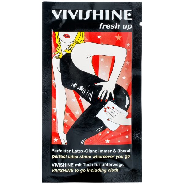 Vivishine Latex Fresh Up Wipes 10 pcs Clear