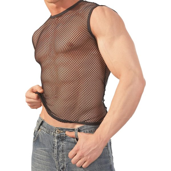 Svenjoyment Fishnet Tank Top Black ML