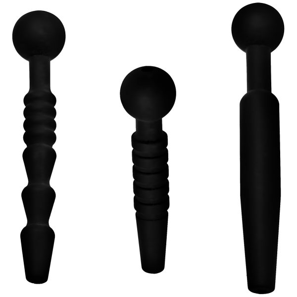 Master Series Dark Rods Penis Plug Set Black