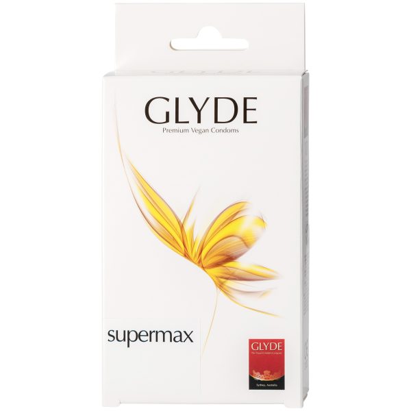 Glyde Supermax Vegan Condoms 10 Pack Clear