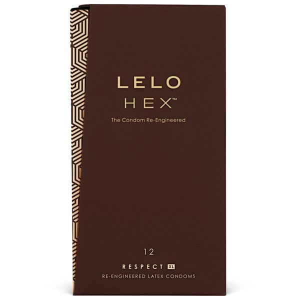 LELO Hex Respect XL Condoms 12 Pack Clear