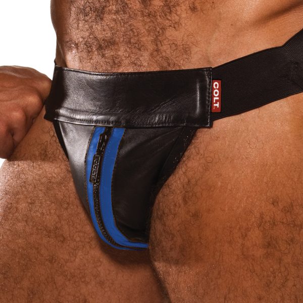 Mister B Colt Leather Jock Blue Black S