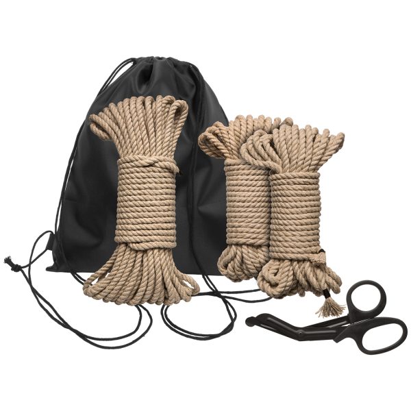 Kink Bind Tie Initiation Bondage Set 33 m Brown