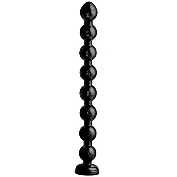 Hosed Snake Thick Anal Chain with Numbers Medium 195 inches Black