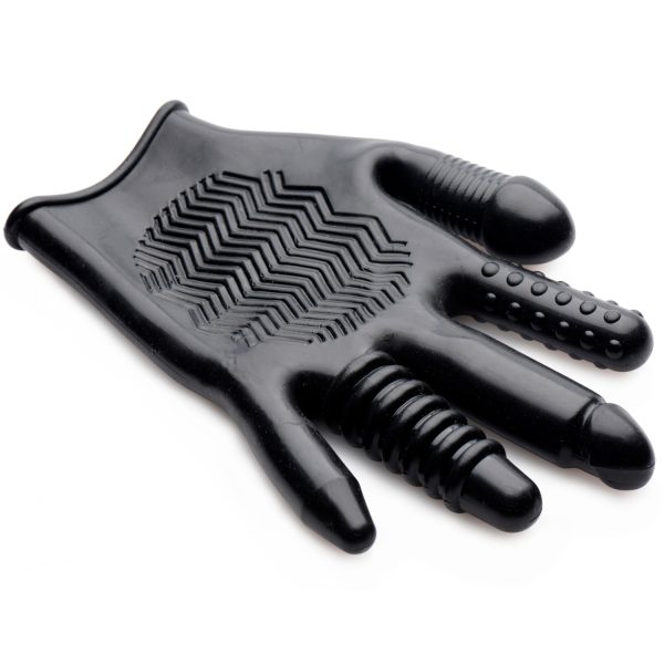 Master Series Pleasure Poker Glove Black One Size