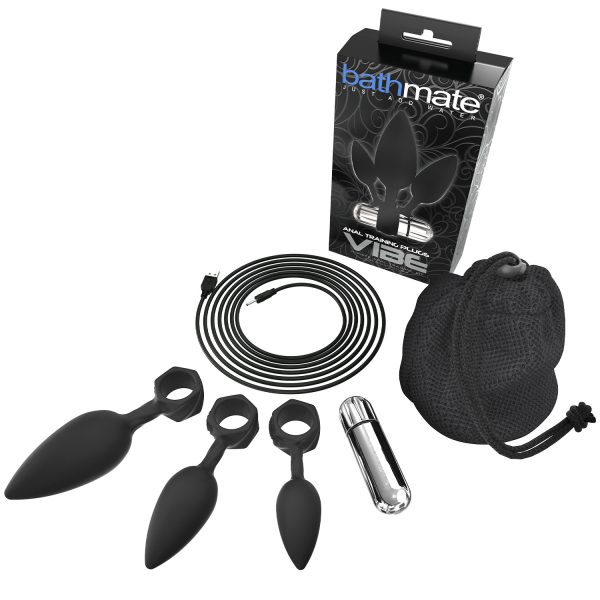 Bathmate Vibrating Anal Training Plug Set Black