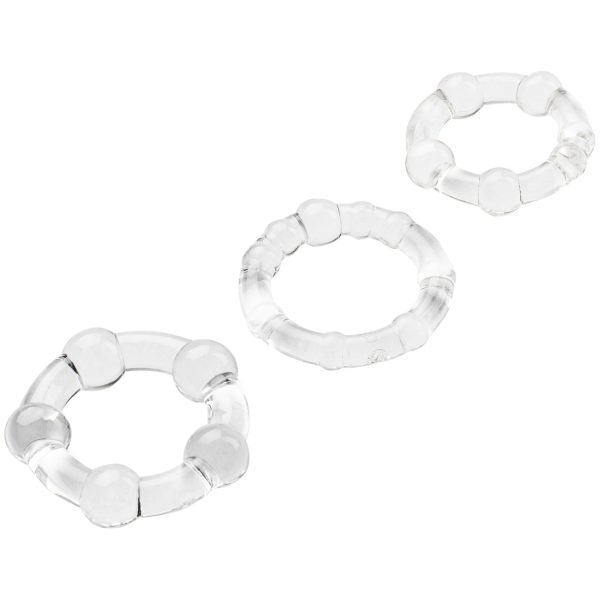 baseks Triple Fun Cock Ring Set Clear