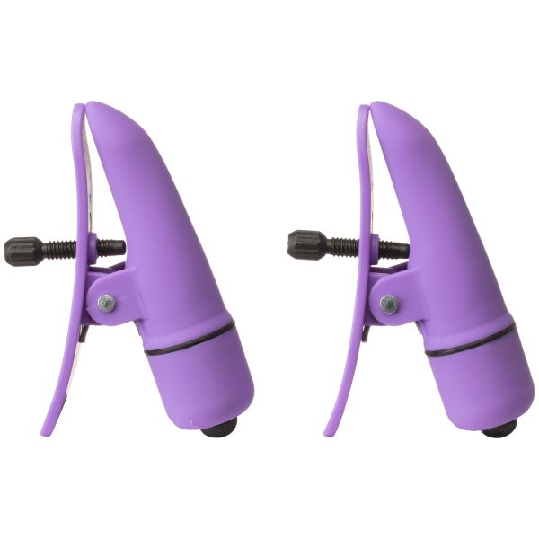 Nipplettes Nipple Clamps with Vibrator Purple Purple