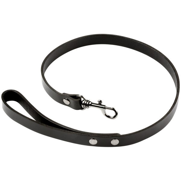 obaie Real Leather Classic Leash Black