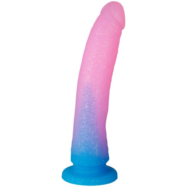 baseks Gradient Glitter Large Blue Dildo 89 inches Blue