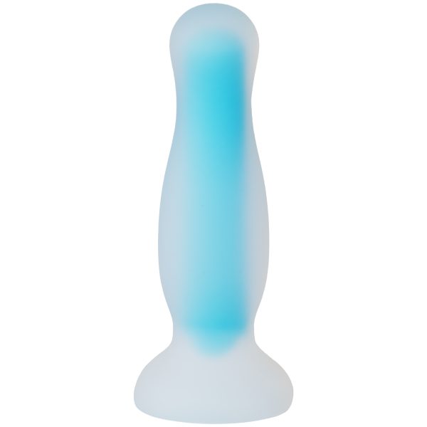 baseks Glow In The Dark Large Anal Dildo Blue