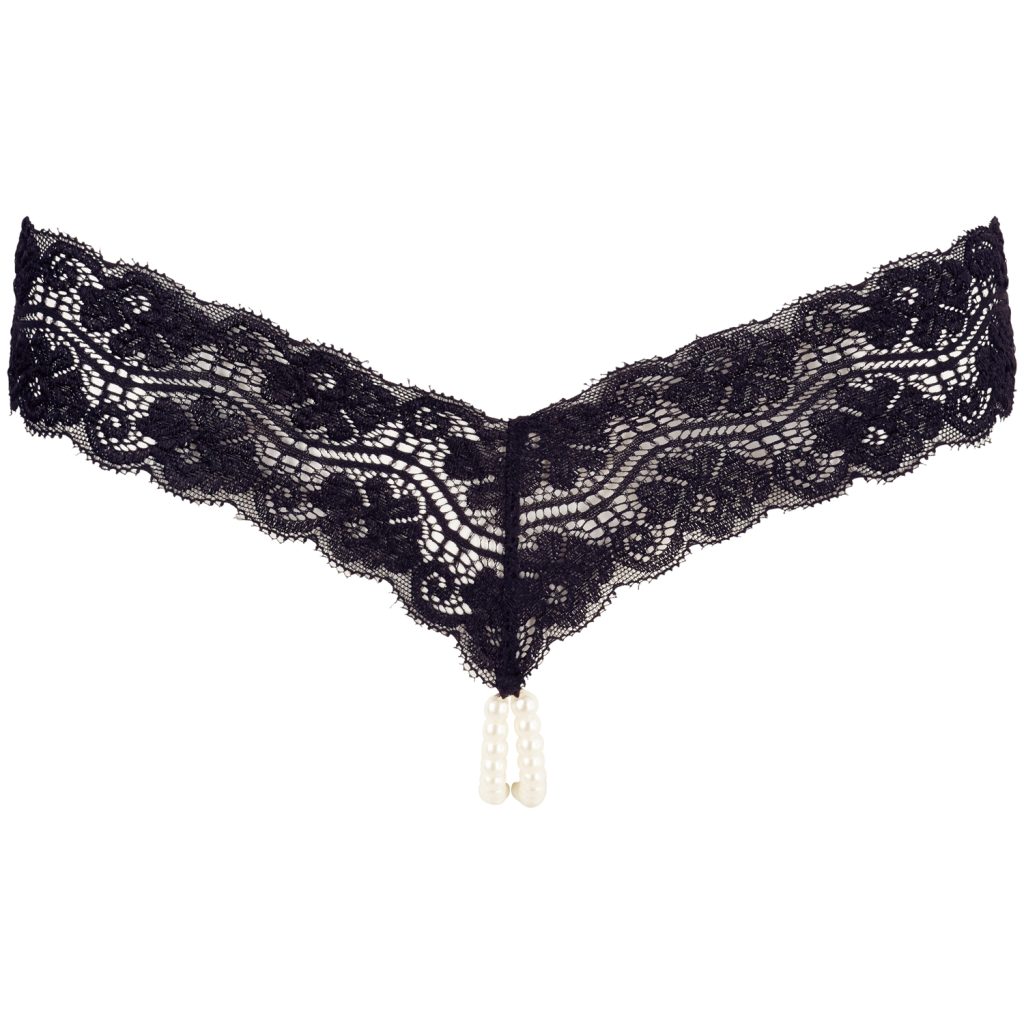 Cottelli String With Pearls Black L