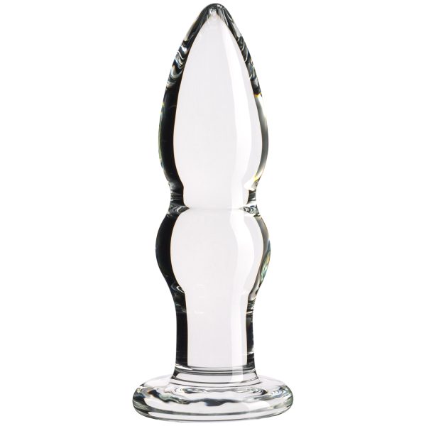 Sinful Groove Medium Glass Butt Plug Clear