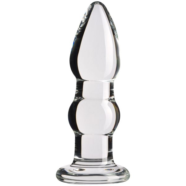 Sinful Groove Large Glass Butt Plug Clear