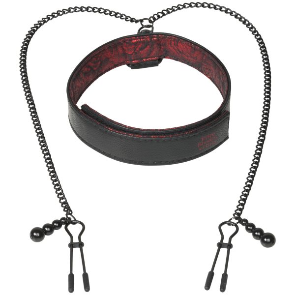 Fifty Shades of Grey Sweet Anticipation Collar with Nipple Clamps Mixed colours