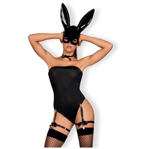 Obsessive Bunny Bodystocking Costume Black LXL