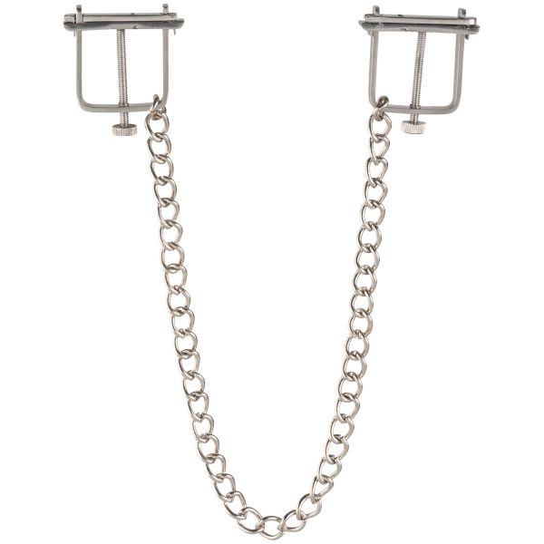 Kiotos Nipple Clamps with Chain Silver