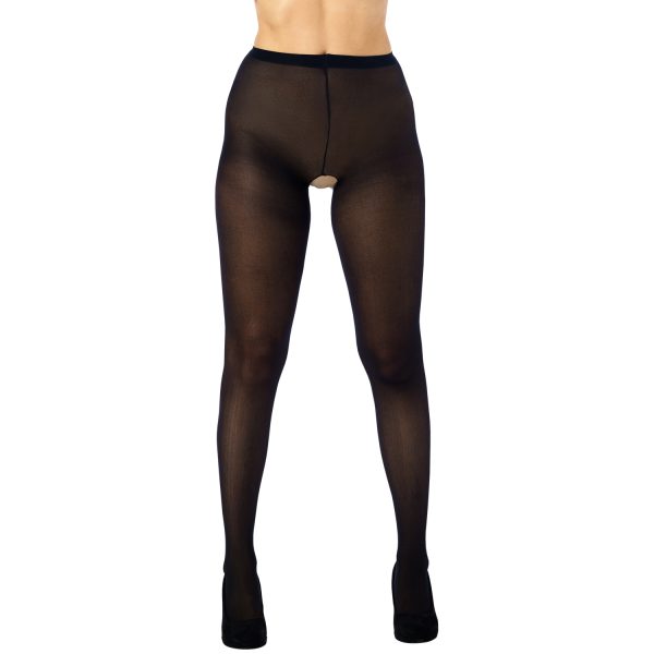 NORTIE Isop Crotchless Stockings Black LXL