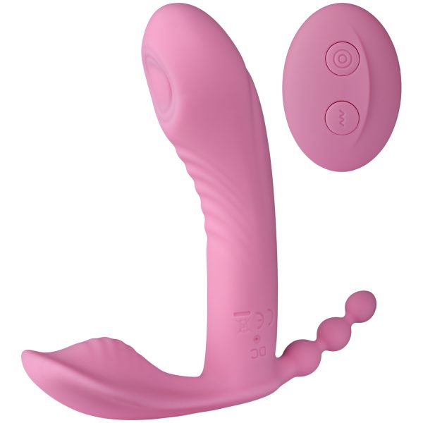 Sinful Triple Pleasure Remote Controlled G Spot Vibrator Pink