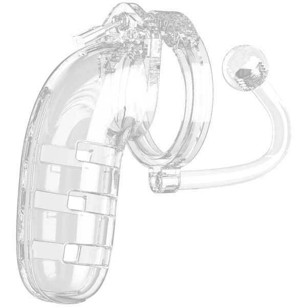 Mancage 12 Chastity Device with Butt Plug Clear