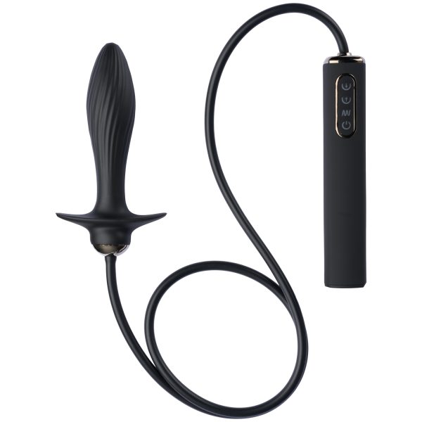 Anal Fantasy Auto Throb Inflatable Vibrating Plug Black