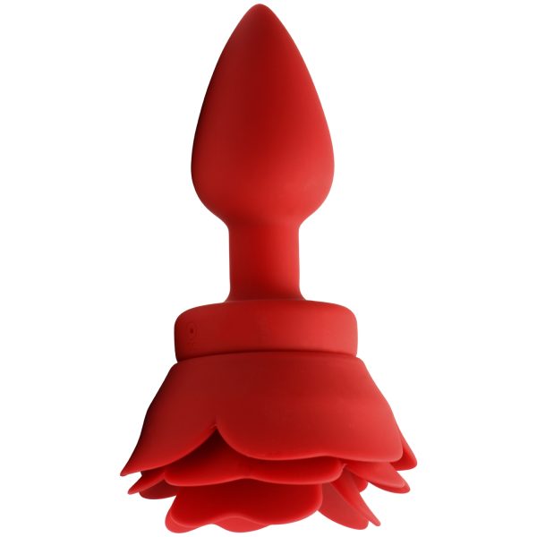 Booty Sparks Small Rose Vibrating Butt Plug Red