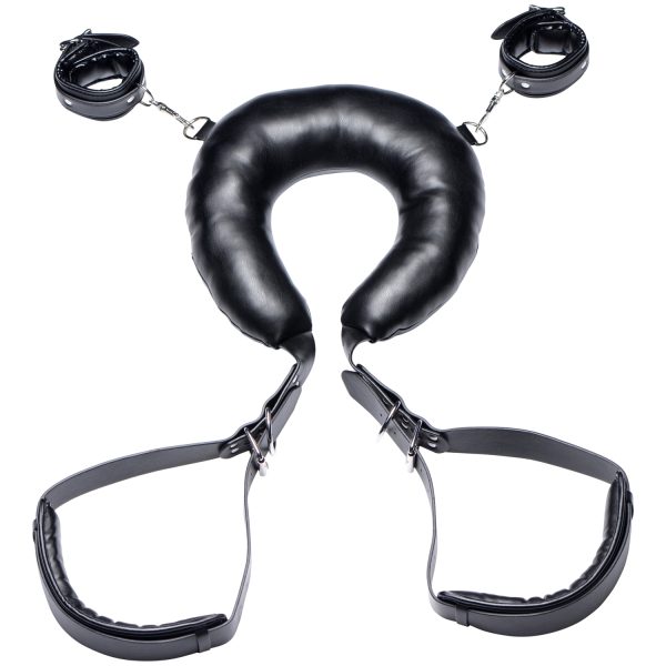 Strict Padded Thigh Sling with Wrist Cuffs Black